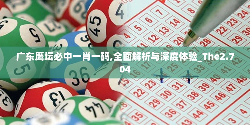 广东鹰坛必中一肖一码,全面解析与深度体验_The2.704